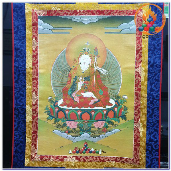 Tranh Thangka Tổ Liên Hoa Sinh Padmasambhava_35x20cm